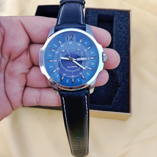 Unique Leather Strap Watch