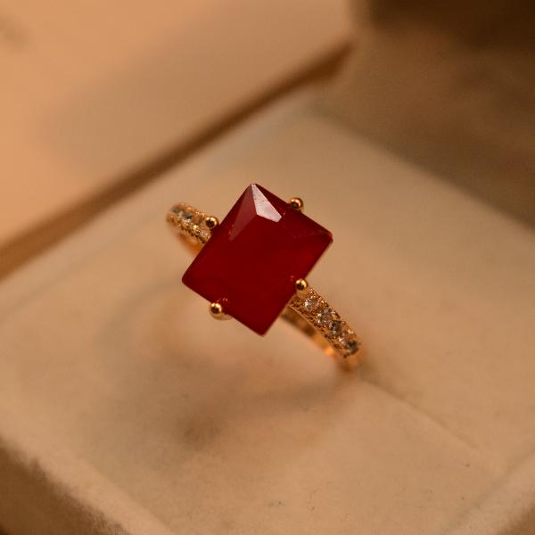 Beautiful Real Stone Adjustable Ring