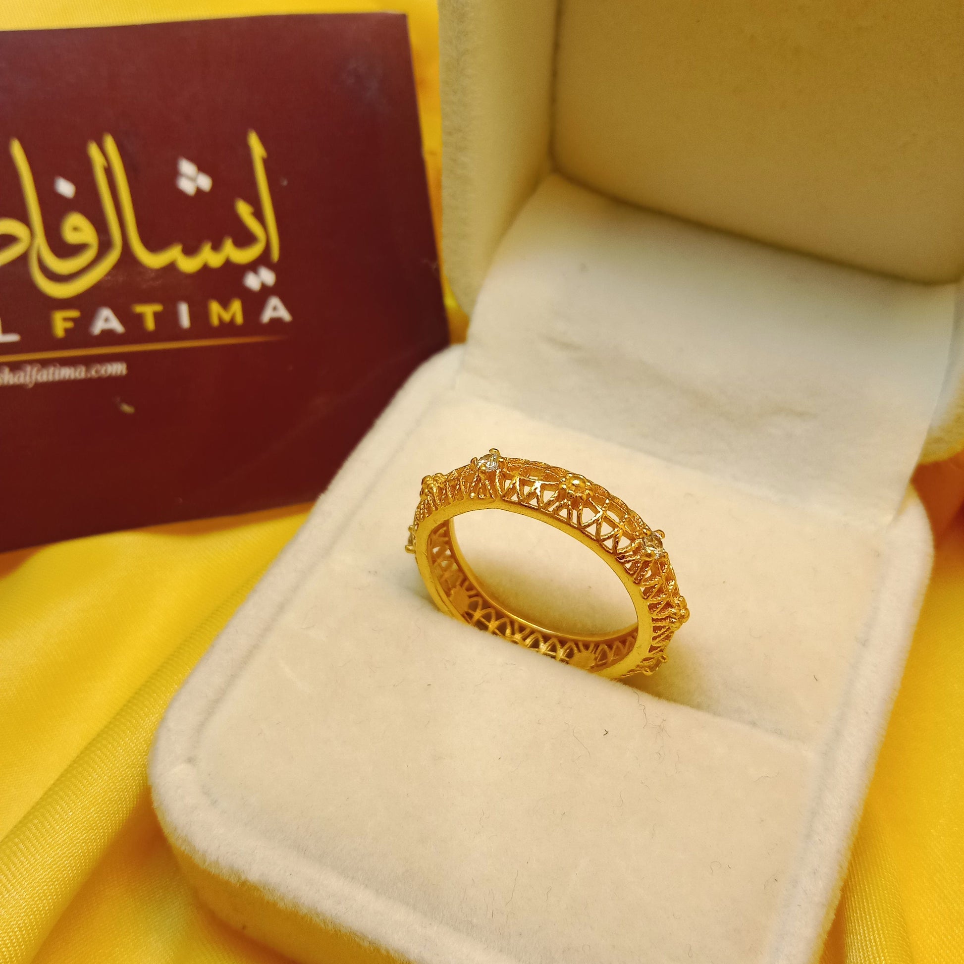 Ishal Fatima Beautiful Gold Plated Ring