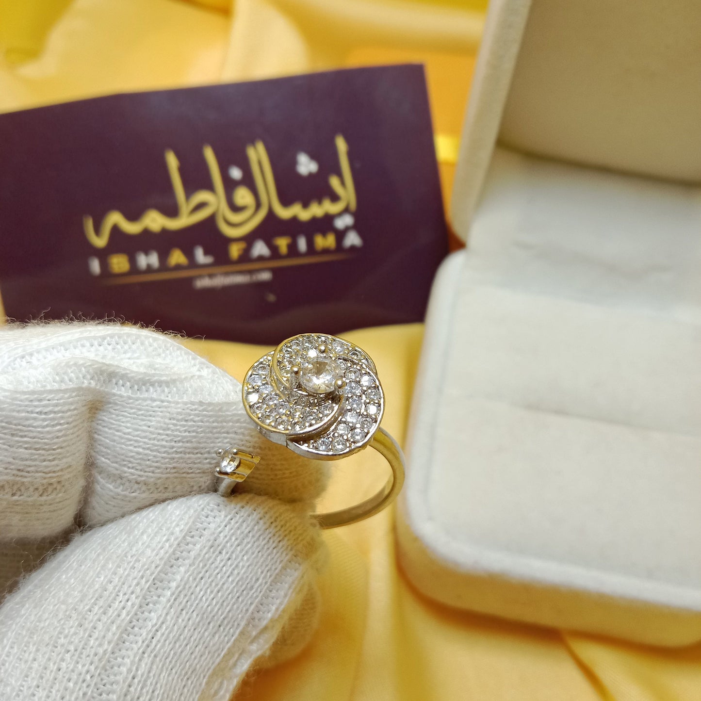 Ishal Fatima Desing 2 silver Adjustable Moving Ring