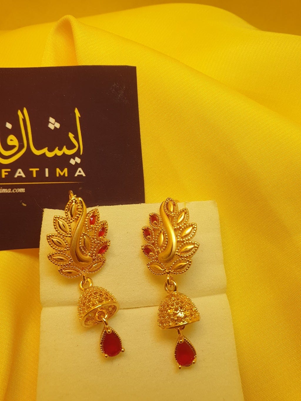 Ishal Fatima Gold Hoops Earrings