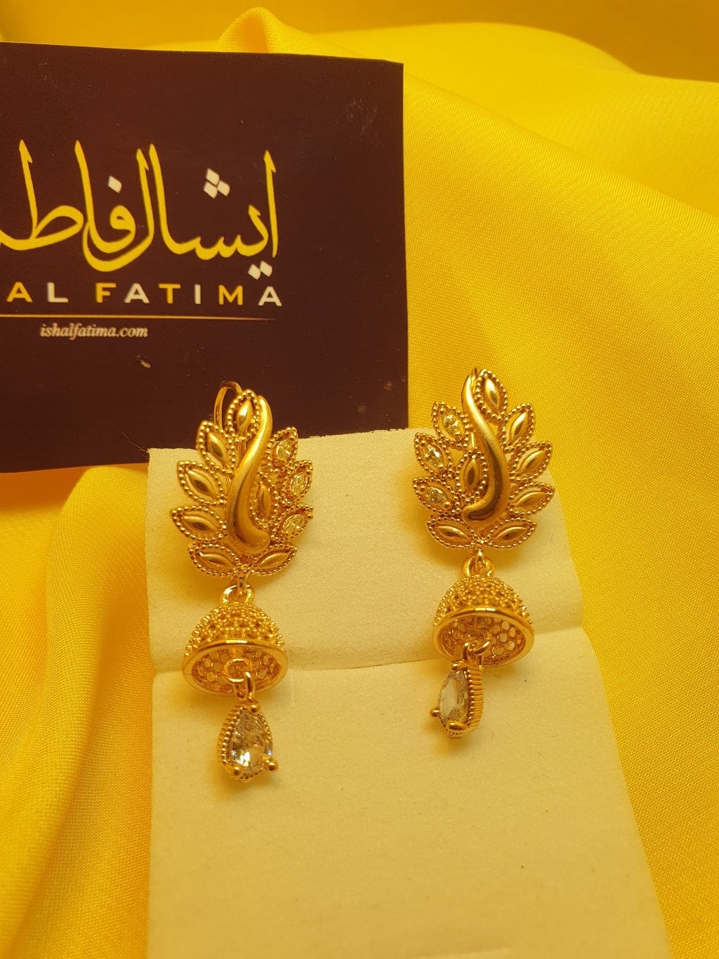 Ishal Fatima Gold Hoops Earrings