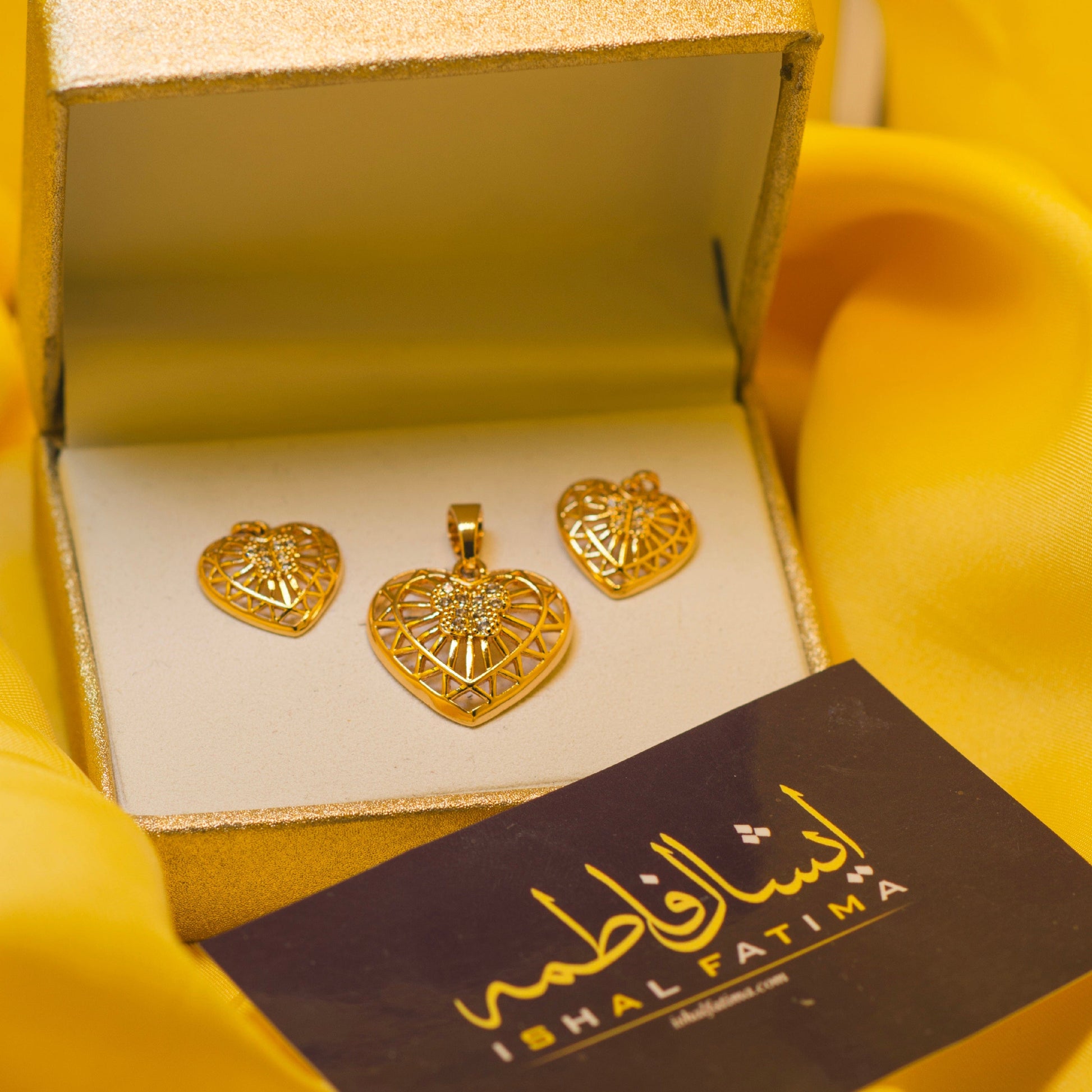 Ishal Fatima Heart Necklace Set