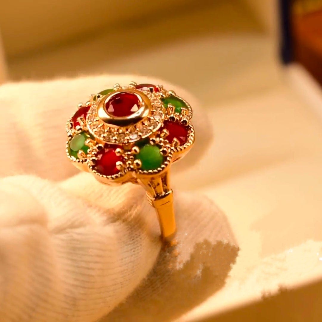 Ishal Fatima Indian Flower Blossom Ring